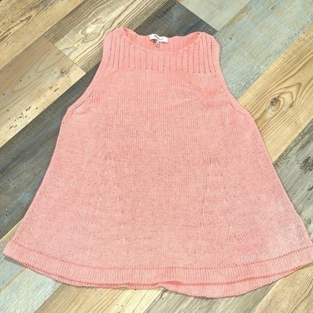 Madewell coral knitted top